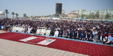 Ақтауда 2000 адам тасаттық намазын оқыды