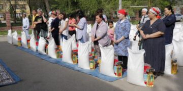 Алматы: 100 отбасыға азық-түлік таратылды