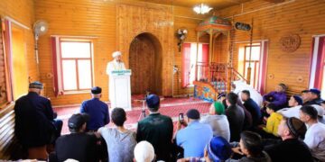 Муфтий пятничный намаз в мечети «Кунанбай Кажы»