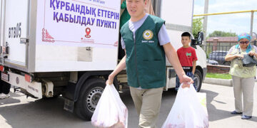 34 тонны жертвенного мяса были розданы 5500 семьям в Алматы