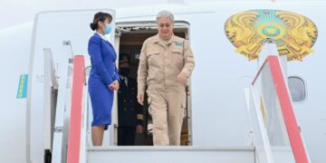 Президент прибыл в Костанайскую область