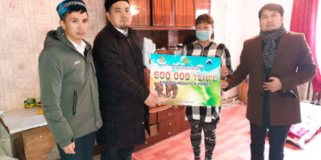 Үйі өртенген 2 отбасыға қаржылай көмек көрсетілді