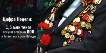 Цифра недели: Ветераны ВОВ получат 1,5 млн тенге