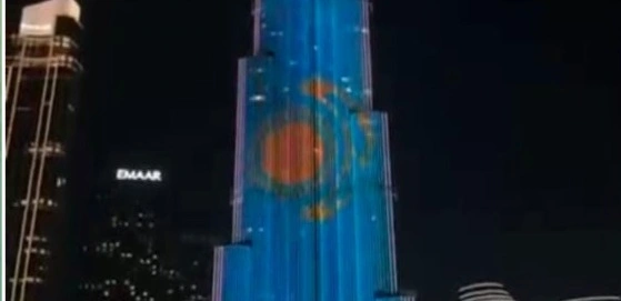 Бурдж-Халифа қазақ туының түсіне боялды