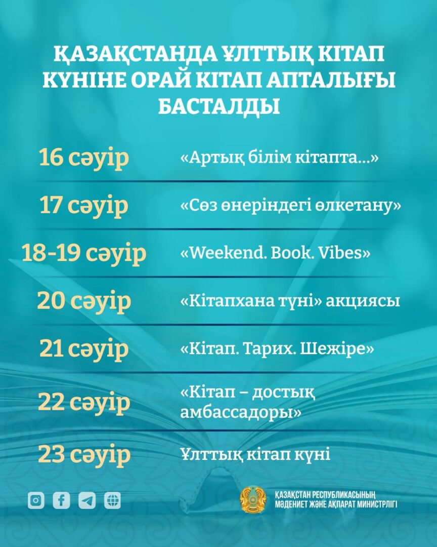 Қазақстанда кітап апталығы басталды
