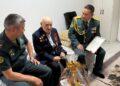Военнослужащие Алматы поздравили 99-летнего ветерана